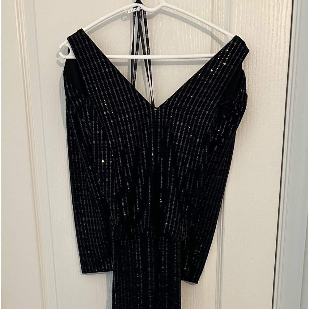 Black sequin formal dress